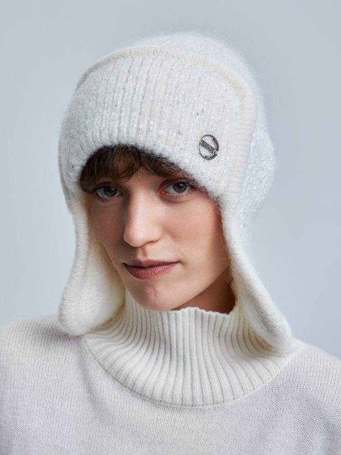 шапка ушанка 250130SC - белый (1)