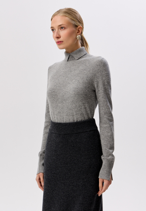 водолазка с разрезом на горле 2437W серый (1)