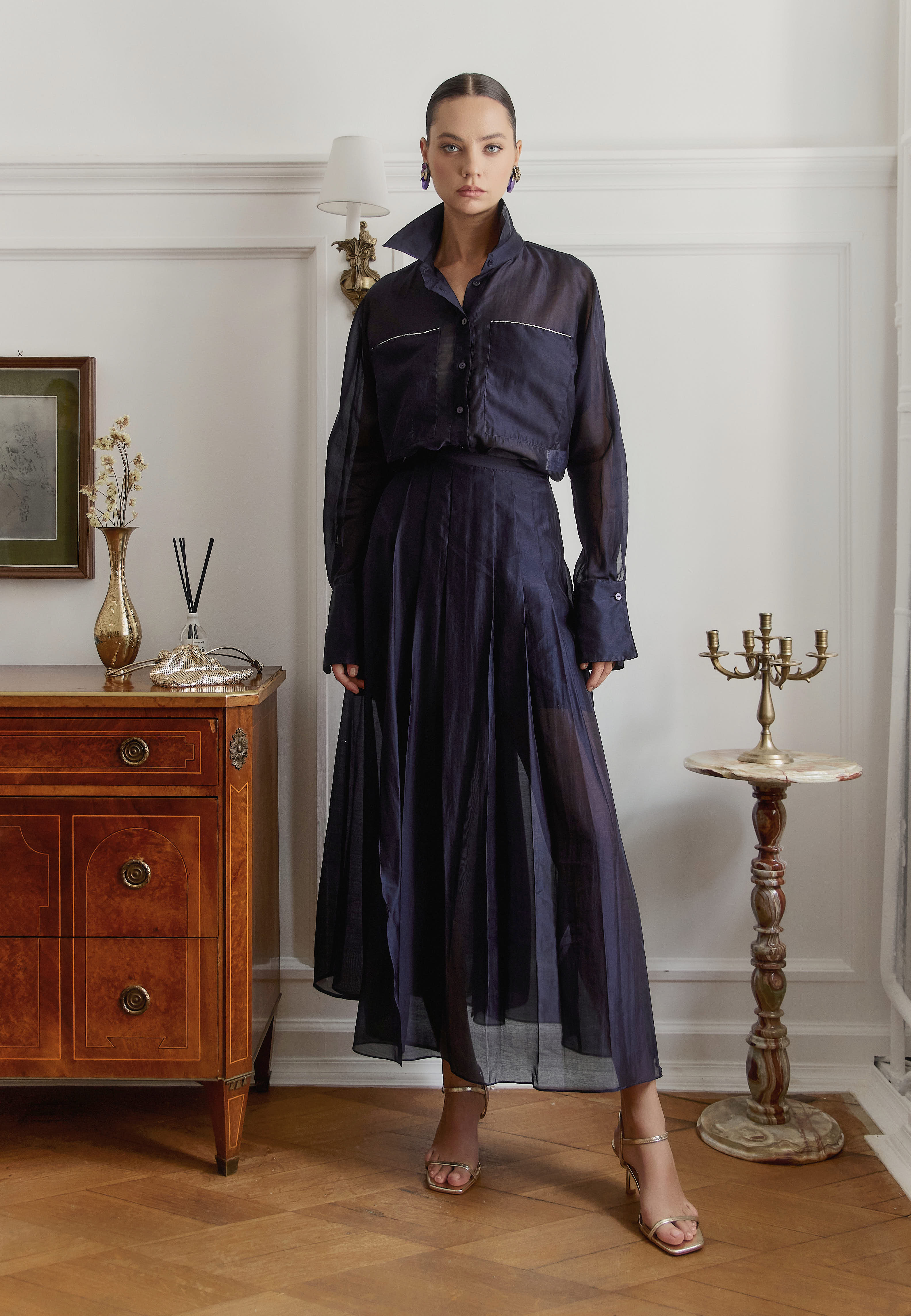 рубашка 25S1019F - синий (3)