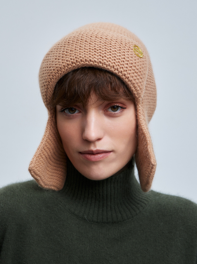 шапка ушанка 230160REC - песочный (1)