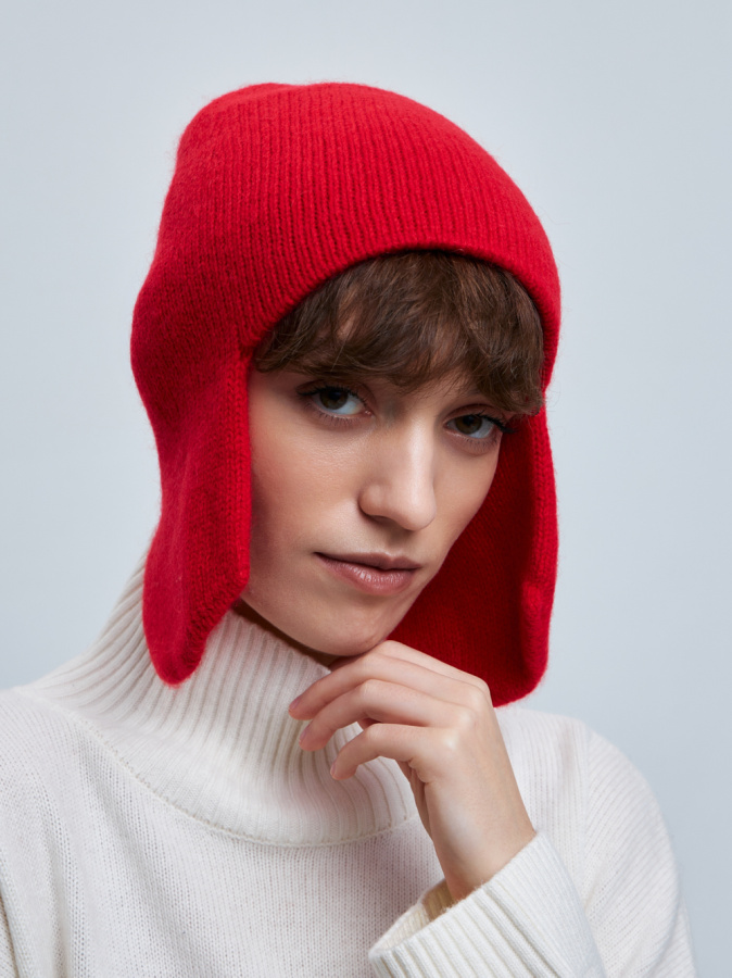 шапка ушанка 240193 - красный (1)
