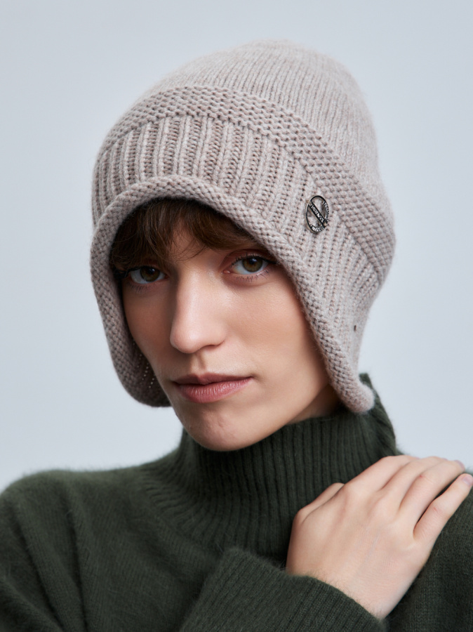 шапка ушанка 260134CH - бежевый (1)