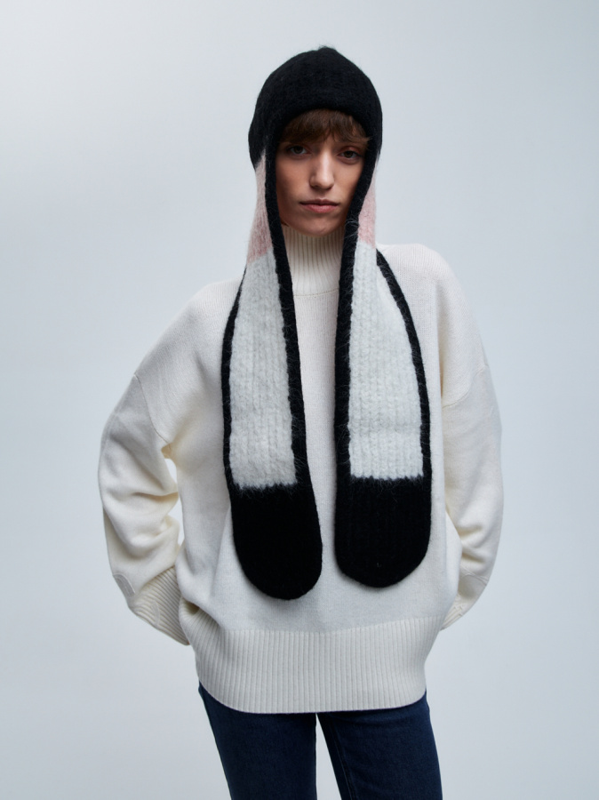 шапка ушанка 240140 - черный (1)