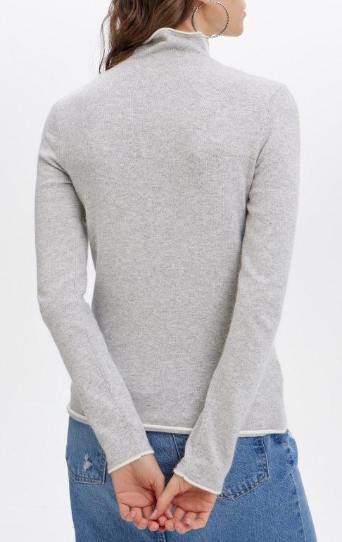 джемпер-водолазка 2405WA светло-серый меланж полоски белые (4)