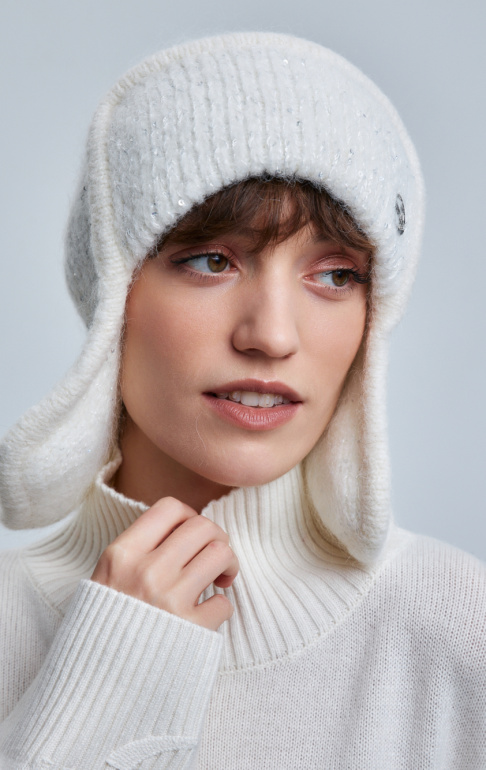 шапка ушанка 250130SC - белый (2)