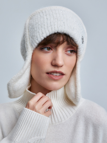 шапка ушанка 250130SC - белый (2)