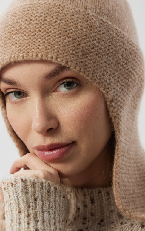 шапка ушанка 240161 - бежевый (6)