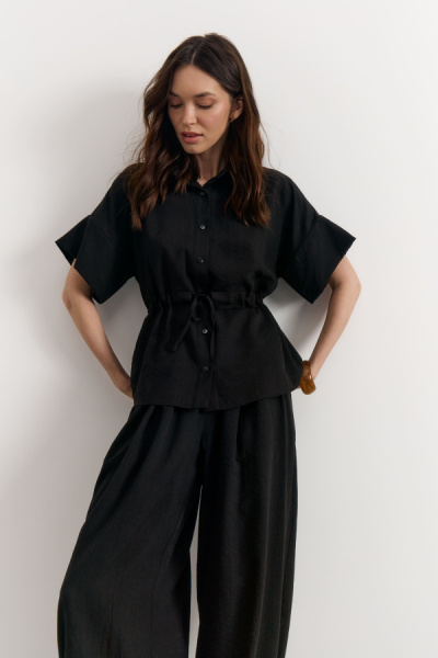 рубашка 26S1021F – черный (2)