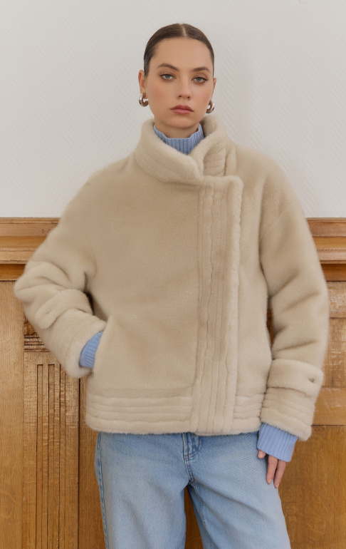 шуба 238312 - бежевый (5)