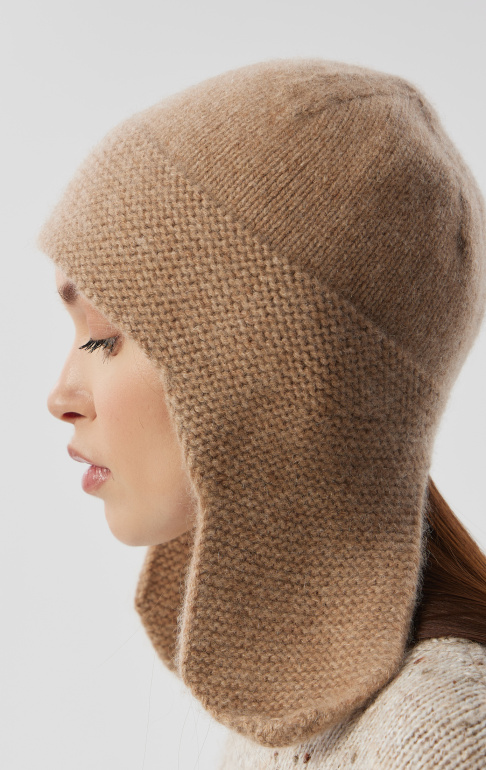 шапка ушанка 240161 - бежевый (7)