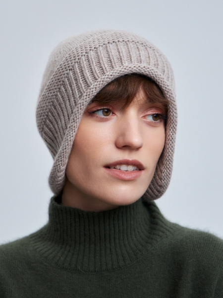 шапка ушанка 260134CH - бежевый (2)