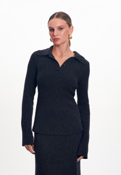 25W0212K джемпер-поло антрацит (5)