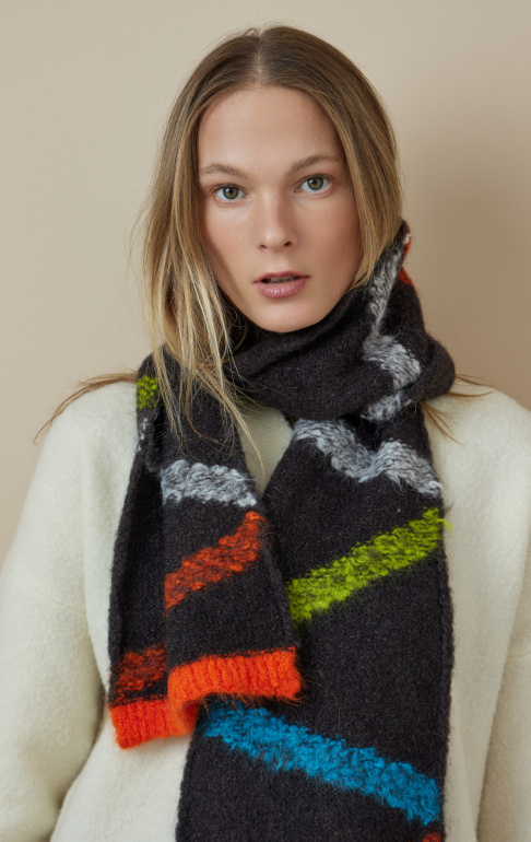 Шарф 250128AZ антрацит 2