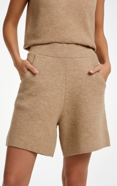 джемпер без рукавов 2435WS бежевый, шорты 23-0135 бежевые (4)