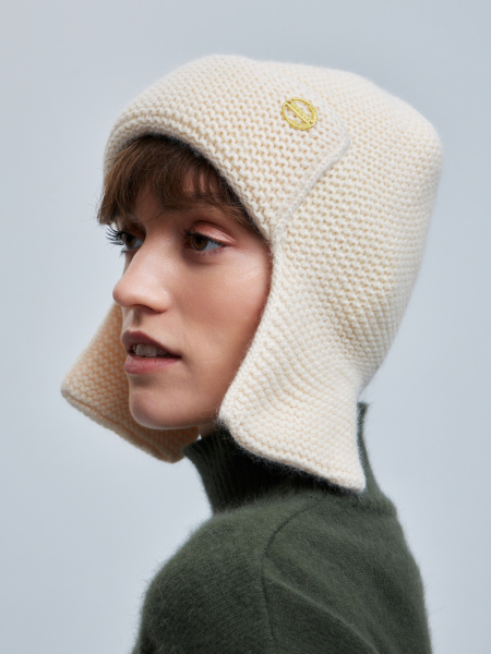шапка ушанка 230160REC - молочный (3)
