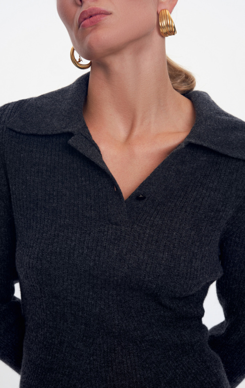 25W0212K джемпер-поло антрацит (3)