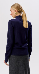 водолазка с разрезом на горле 2437W темно-синий (6)