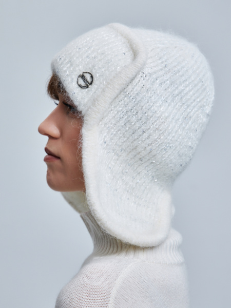 шапка ушанка 250130SC - белый (3)