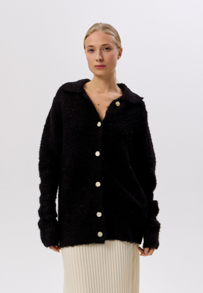 кардиган букле 25W0412K черный  (7)