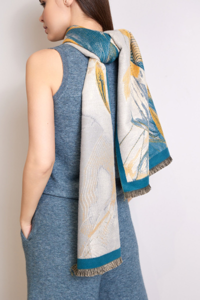 шорты 23-0135 джинсовый меланж, джемпер без рукавов 2435WS джинсовый меланж (5)