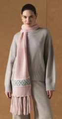 Шарф 260175PG Розово-серый (1)