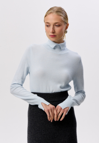 водолазка с разрезом на горле 2437W голубой (5)