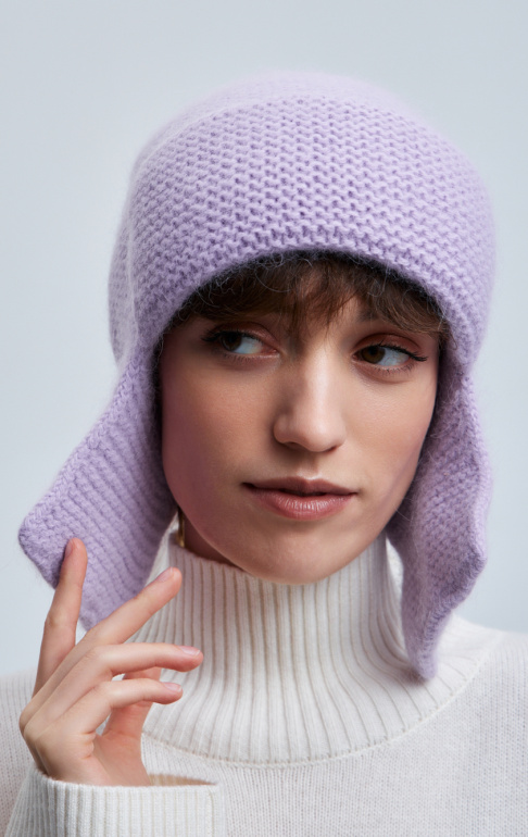 шапка ушанка 230160RG - лаванда (3)