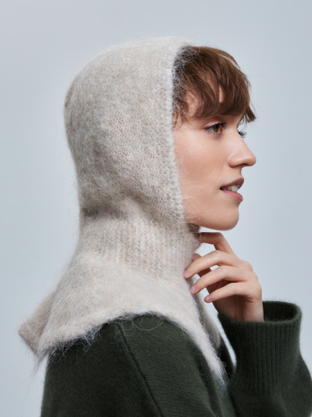 капор с манишкой 260151SR - светло-бежевый (3)