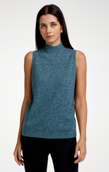 джемпер без рукавов 2435WS джинсовый меланж (1)