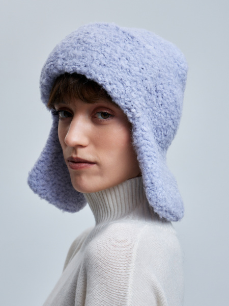 шапка ушанка 240171 - сиреневый (3)