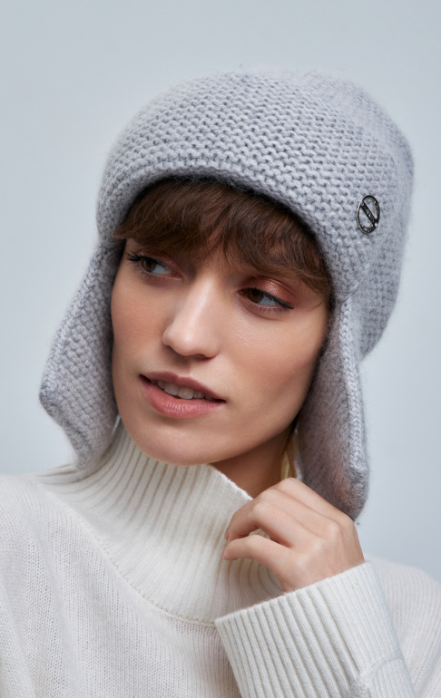 шапка ушанка 230160REC - светло-серый (2)