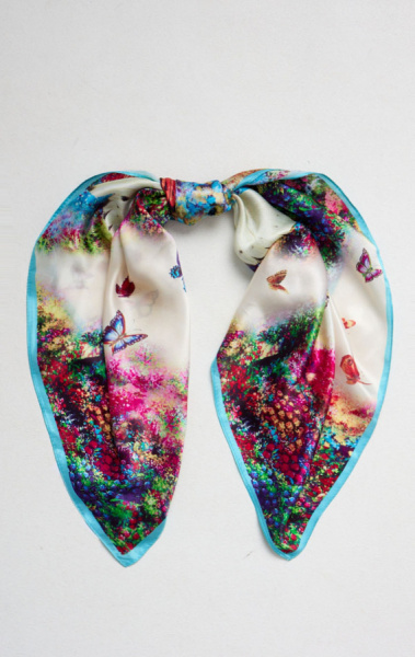 платок 6210SL розово-голубой (2)