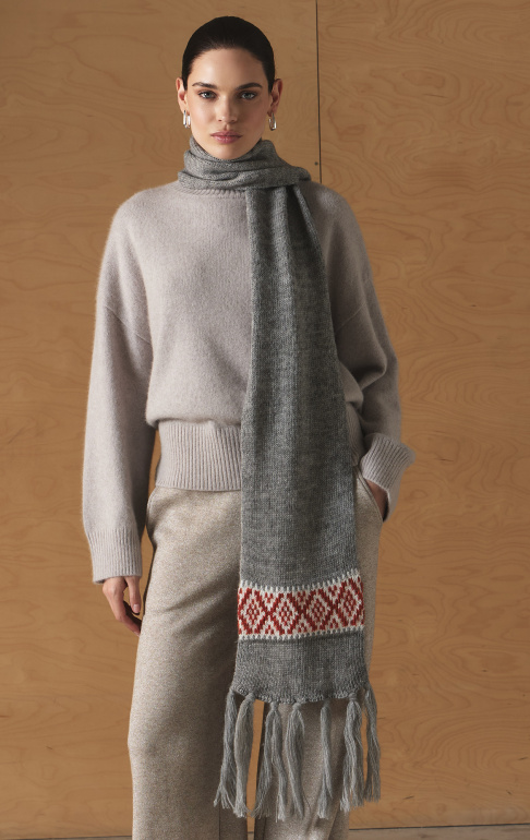 Шарф 260175PG Серый (2)