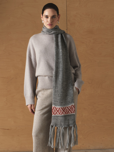 Шарф 260175PG Серый (2)