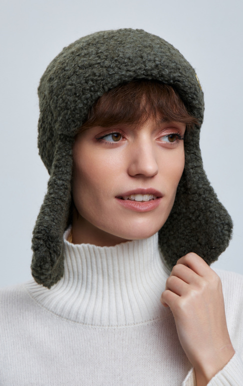 шапка ушанка 240171 - хаки (1)