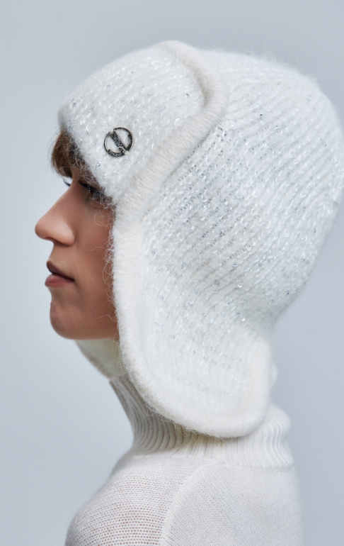 шапка ушанка 250130SC - белый (3)