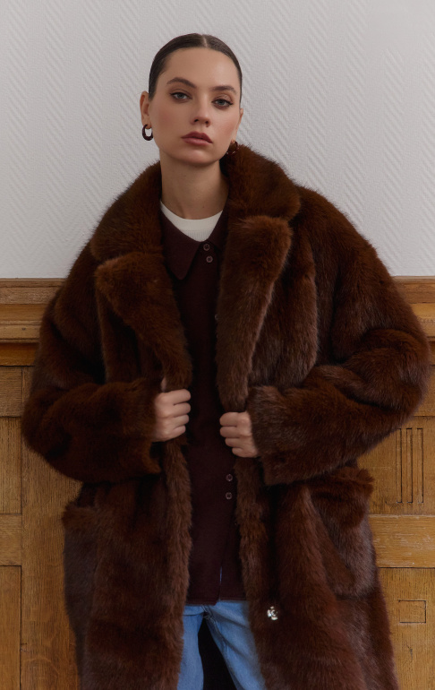 шуба 248237 - коричневый (6)