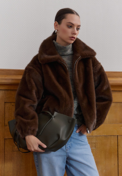 шуба-жилет 248318-1 - коричневый (10)