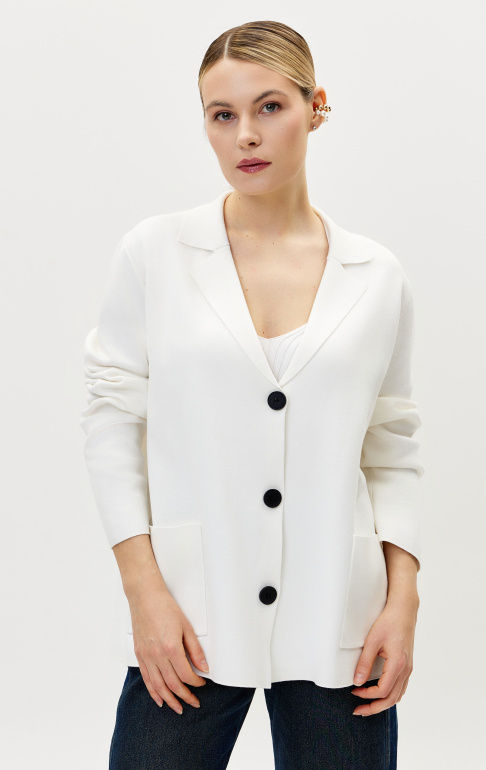 пиджак S241307K-4101 молочный 2