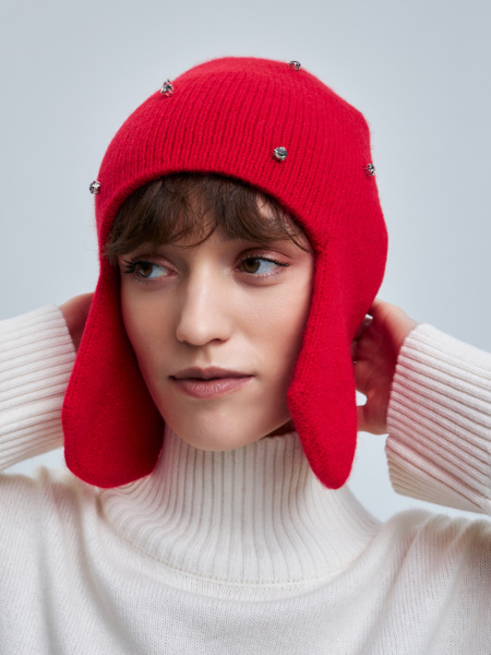 шапка 240193D - красный (2)