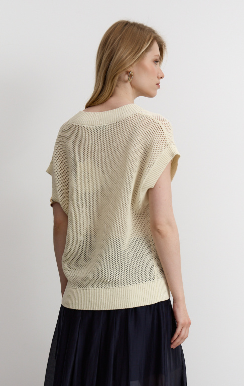 жилет 25S2313K – бежевый-серебро (32)