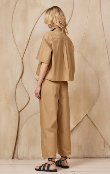 Блуза S241002F песочный  брюки S246003F песочный (3)