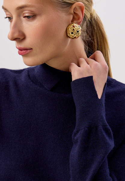 водолазка с разрезом на горле 2437W темно-синий (3)