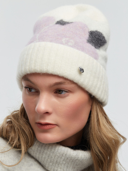 Шапка 230128HD молочная  (1)