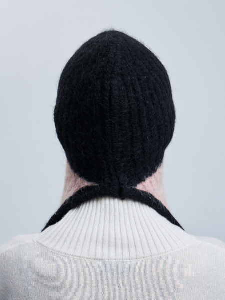 шапка ушанка 240140 - черно-розовый (5)