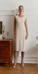 Платье 25S1307K Светло-бежевый (3)