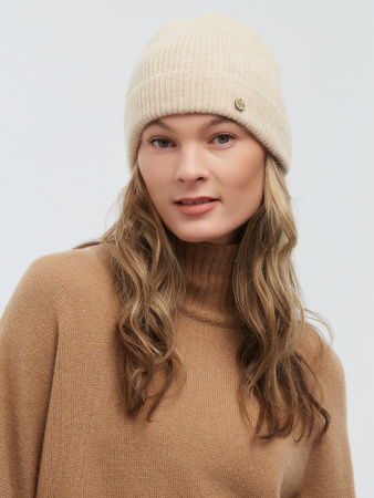 Шапка 230110HD светло-бежевая (2)