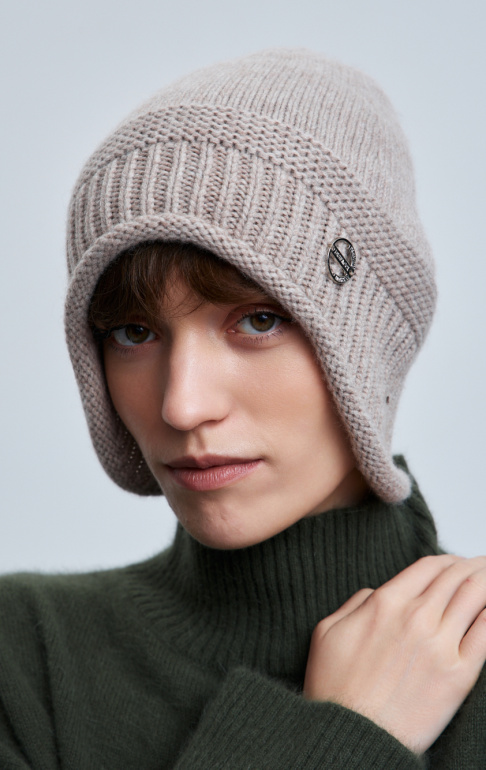 шапка ушанка 260134CH - бежевый (1)