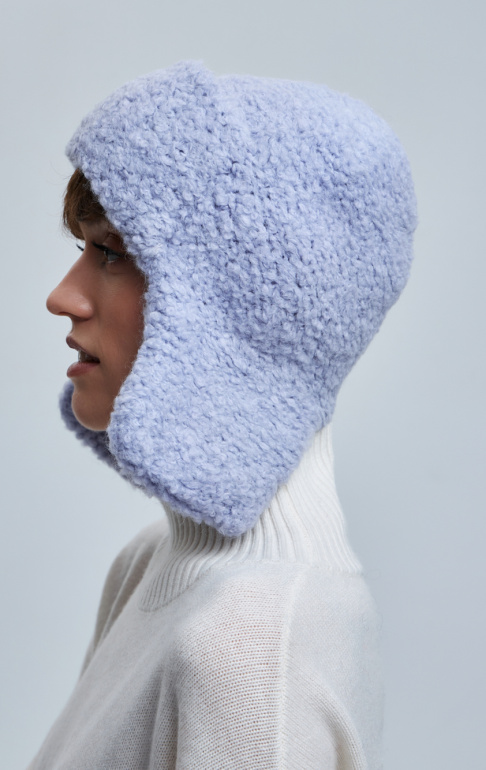 шапка ушанка 240171 - сиреневый (2)