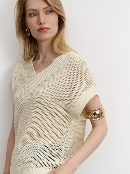 жилет 25S2313K – бежевый-серебро (18)